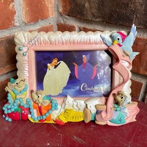 Disney Cinderella Picture Frame 3D Dreams Do Come True Mice Birds Sewing Photo